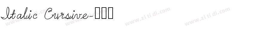 Italic Cursive字体转换